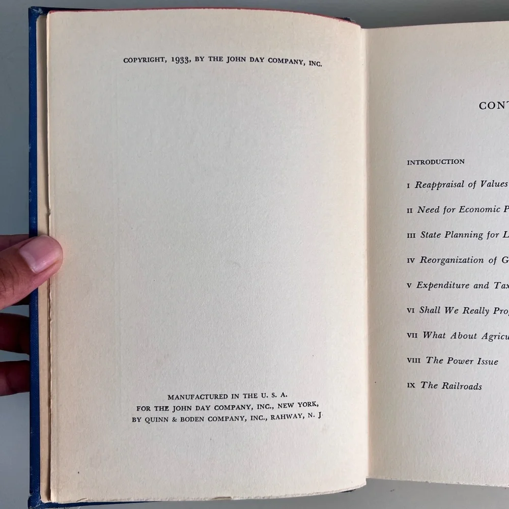 Franklin Roosevelt FDR Looking Forward Vintage Book First Edition 1933 Hardcover